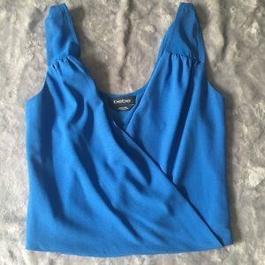 EUC Bebe Wrap Crop Top